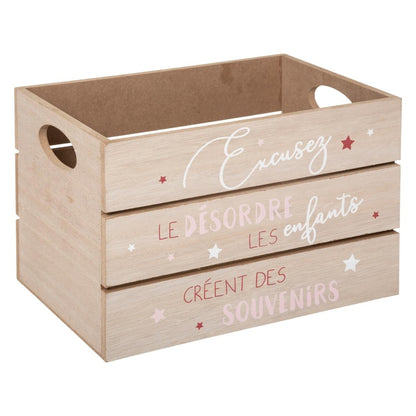 Juego De 2 Cajas De Madera Y Rosa_1