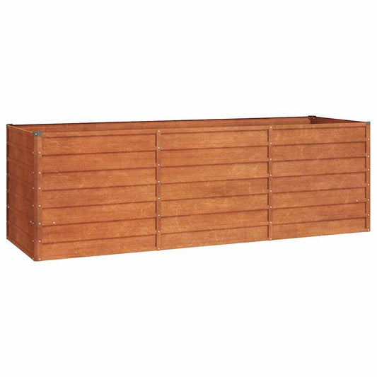 Arriate Oxidado De Acero Corten 240x80x77 Cm_0