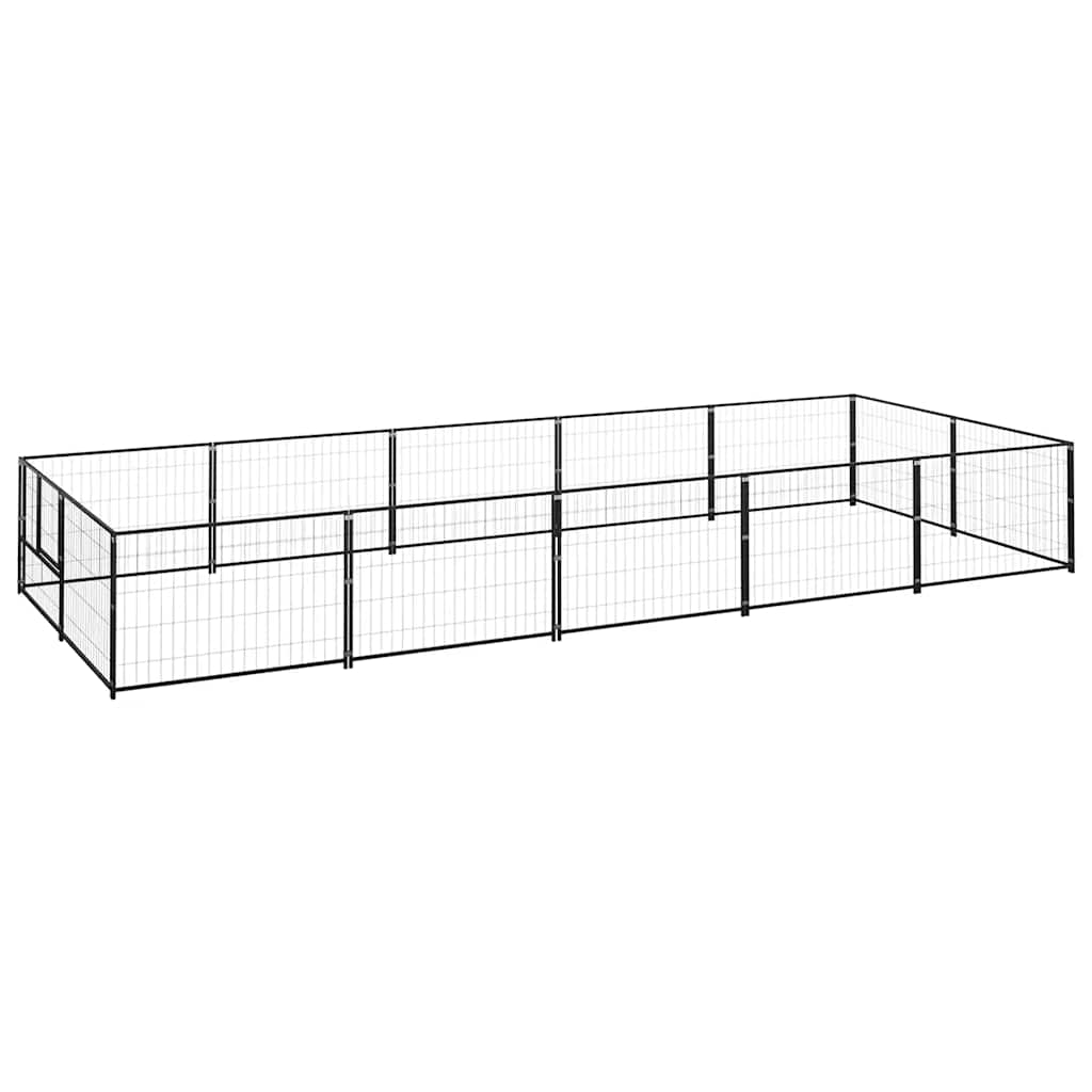 Perrera Acero 10 M² Negra_0