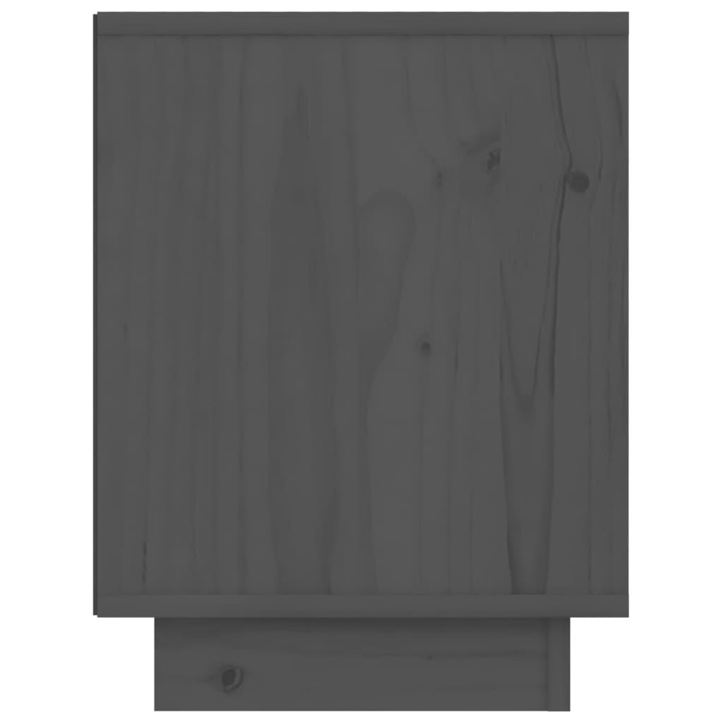 Mesitas De Noche 2 Uds Madera Maciza De Pino Gris 40x30x40 Cm_4