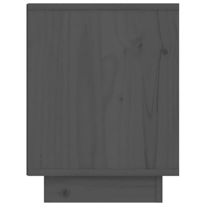 Mesitas De Noche 2 Uds Madera Maciza De Pino Gris 40x30x40 Cm_4