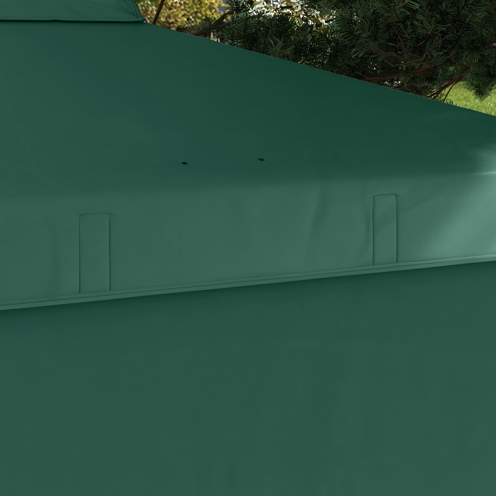 Outsunny Carpa Plegable 2,5x2,5 M Con 1 Pared Lateral Altura Ajustable Verde_4