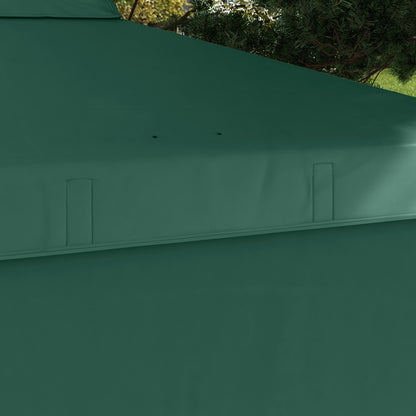 Outsunny Carpa Plegable 2,5x2,5 M Con 1 Pared Lateral Altura Ajustable Verde_4