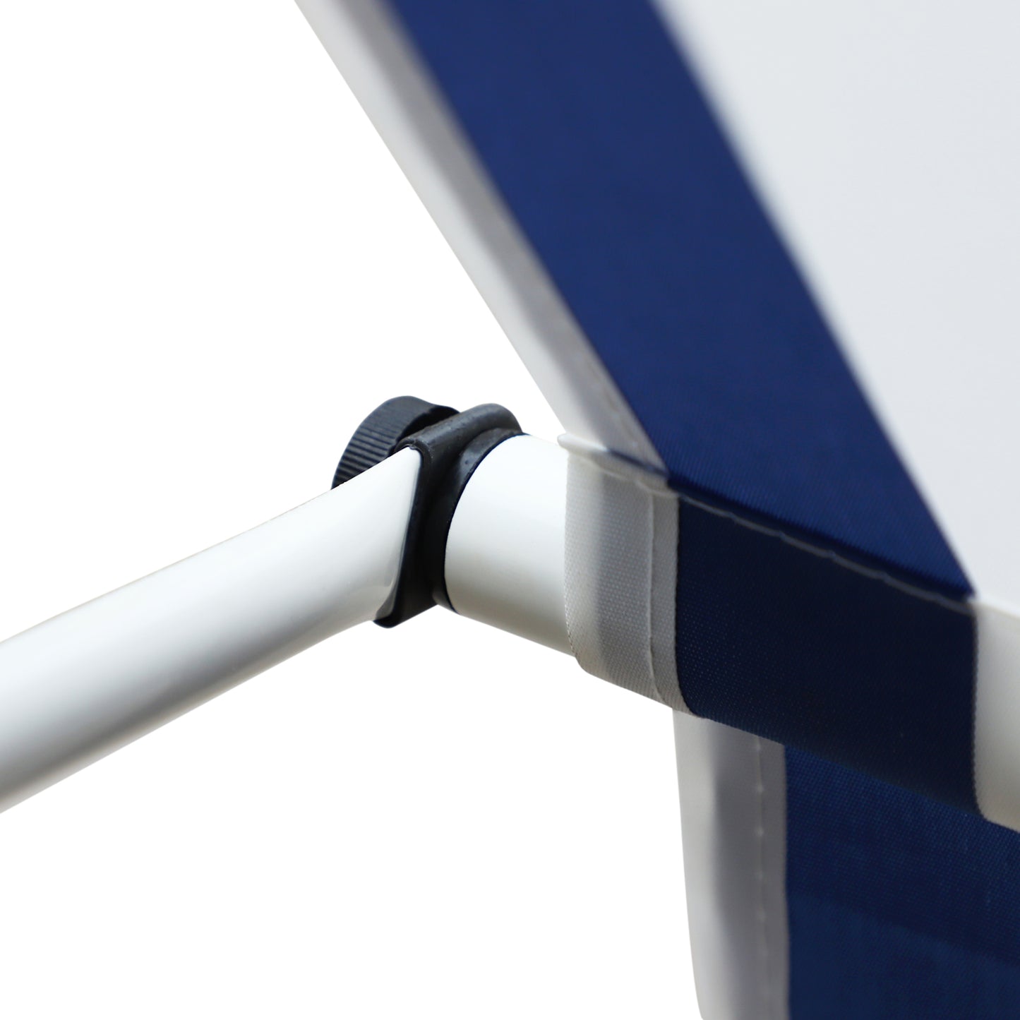 Outsunny Toldo En La Pared Regulable En Altura 197x250x200/300cm Azul Y Blanco_4