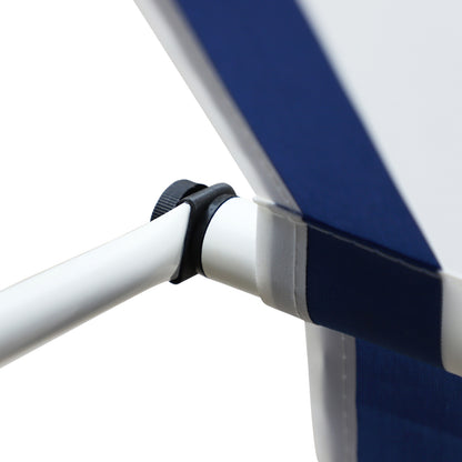 Outsunny Toldo En La Pared Regulable En Altura 197x250x200/300cm Azul Y Blanco_4