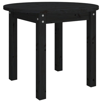Mesa De Centro De Madera Maciza De Pino Negro Ø 55x45 Cm_0