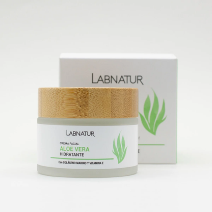 Crema Facial de Aloe Vera Labnatur 50 ml | Colágeno Marino y Vitamina E | Hidrata, Calma y Mejora la Elasticidad_2