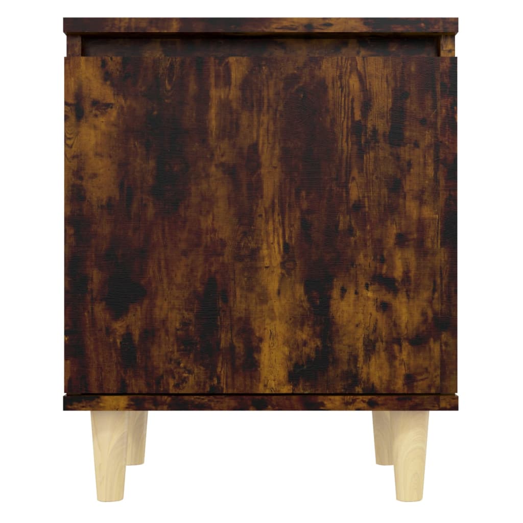 Mesita De Noche Con Patas Madera Roble Ahumado 40x30x50 Cm_4