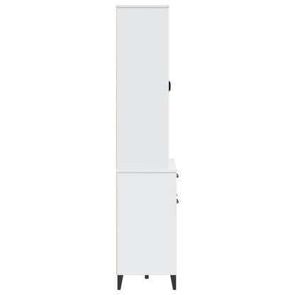 Aparador Alto Viken Madera Maciza De Pino Blanco 80x40x190 Cm / Vetonek_4
