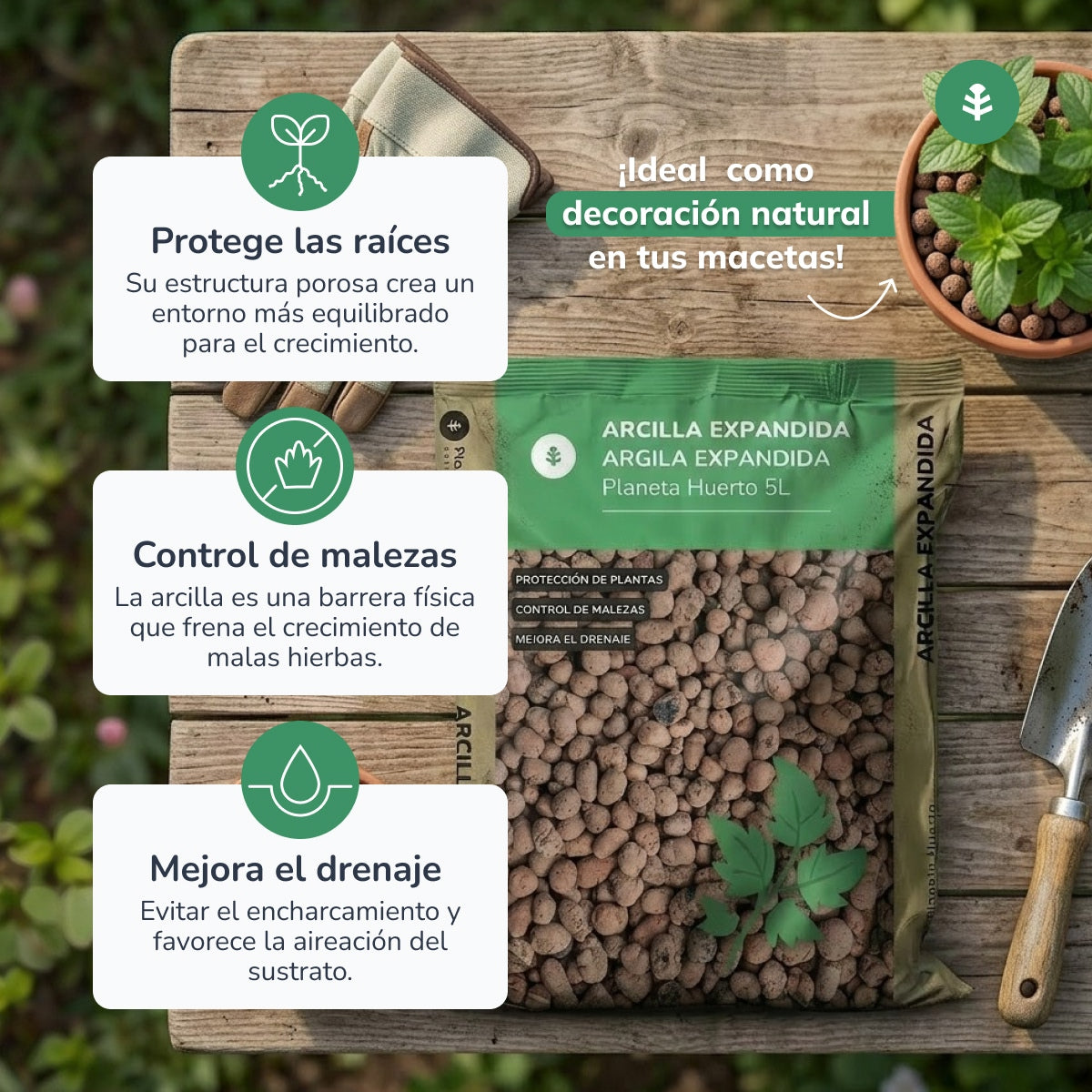 Arcilla expandida Planeta Huerto 25 Litros