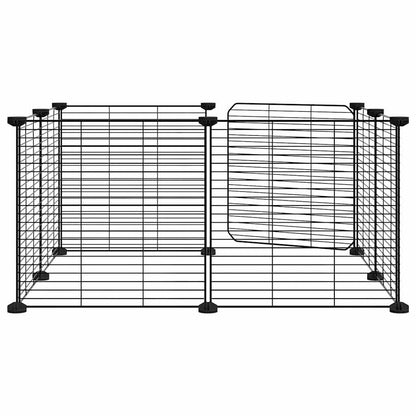 Vidaxl Jaula Para Mascotas De 8 Paneles Con Puerta De Acero, Color Negro, 35 X 35 Cm_4