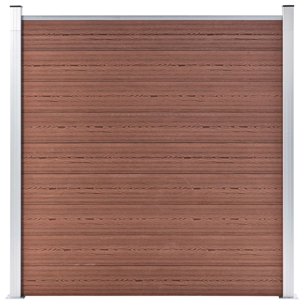 Valla De Jardín De Wpc Marrón 1564x186 Cm / Vetonek_3