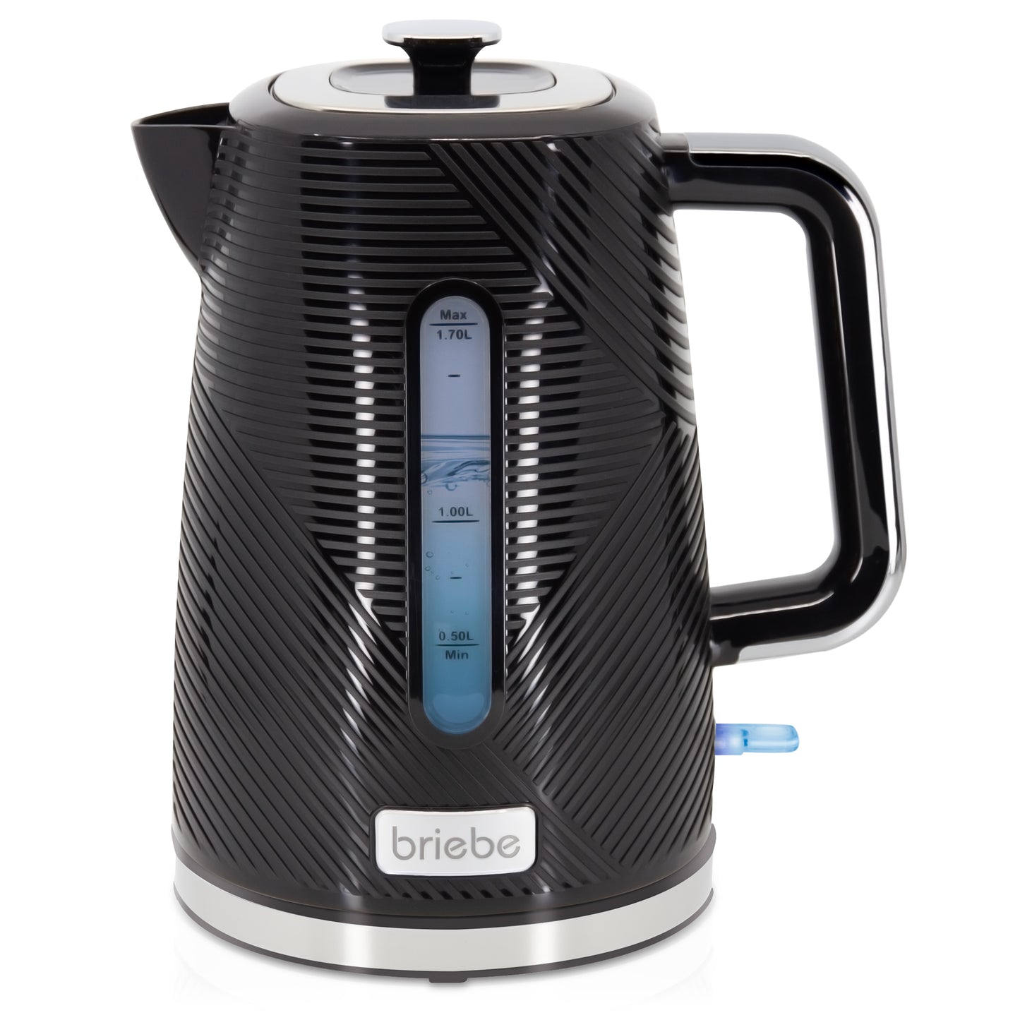 Briebe Elegance Hervidor Agua Eléctrico 1,7l Inalámbrico Ebullición Rápida, Libre De Bpa, Base De 360°, Kt1168blk, Negro_0