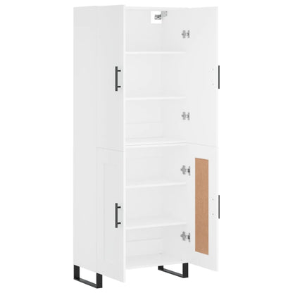Aparador Alto Madera Contrachapada Blanco 69,5x34x180 Cm_3