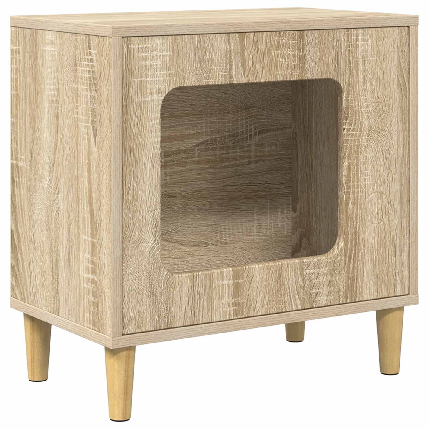 Casa Para Gatos Sonoma 51 X 30 X 52 Cm Madera De Ingeniería_0