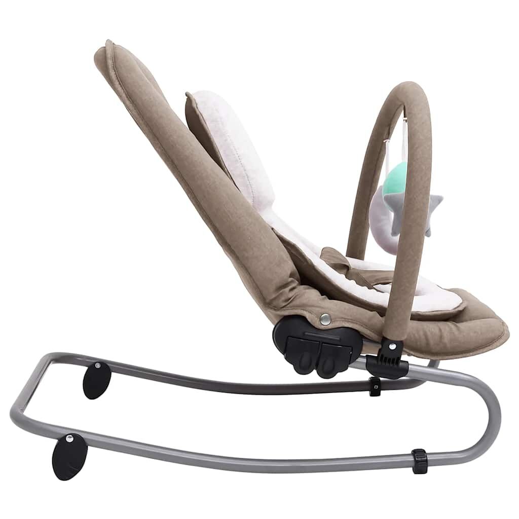 Vidaxl Hamaca Mecedora Para Bebés De Acero Gris Taupe_3