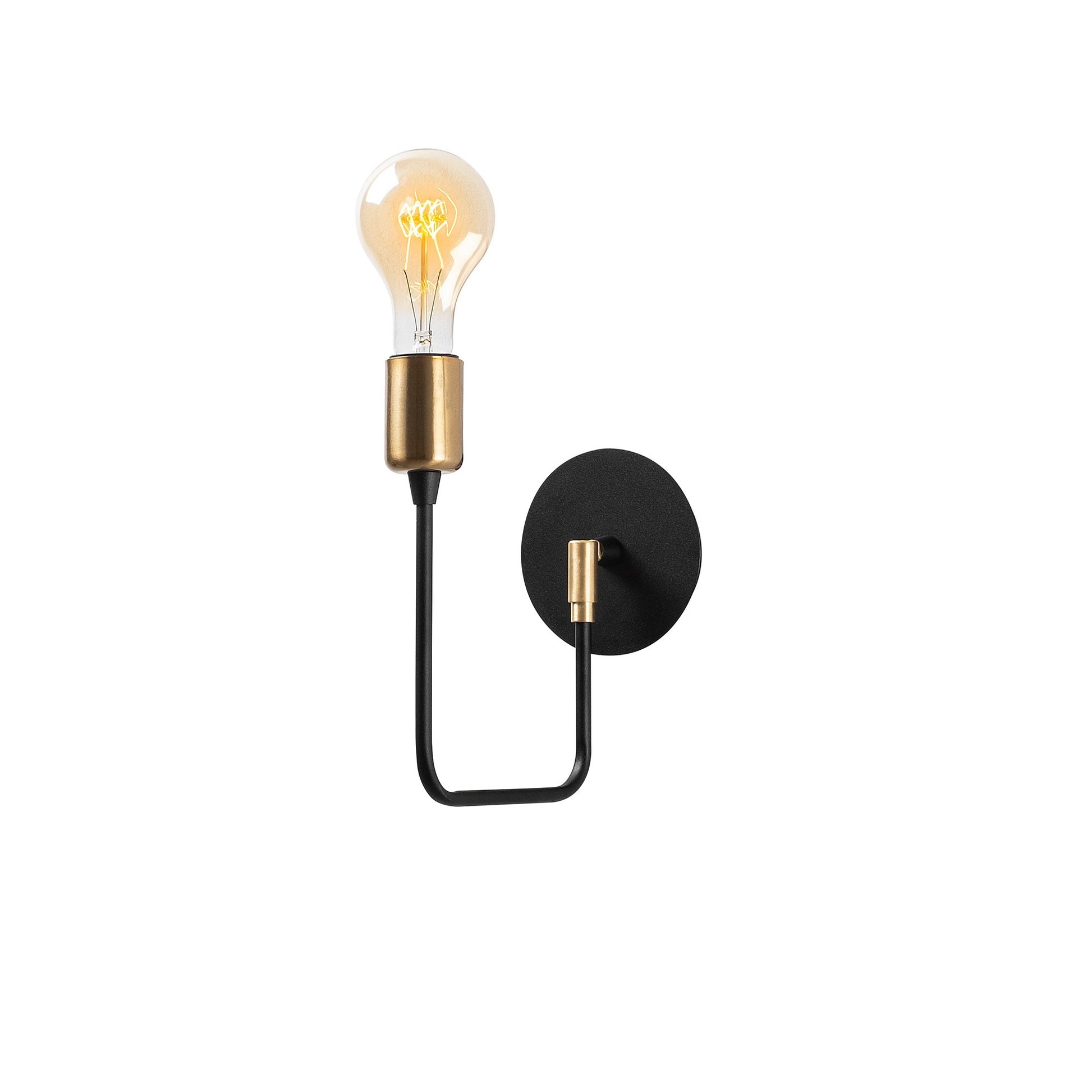 Aplique De Pared, Metal , Negro, 12x23x24, Casquillo E 27 Max 40 W_0