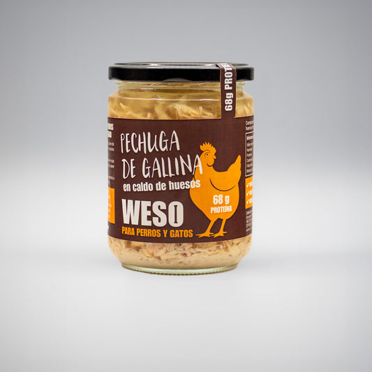 Caldo De Huesos De Gallina Con Pechuga Desmenuzada - Suplemento De Proteína_0