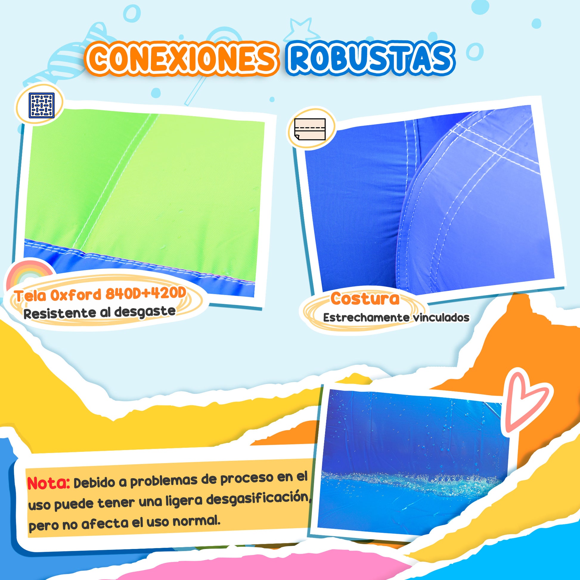 Outsunny Castillo Hinchable Para Niños De 3-8 Años Con Tobogán 420x370x230 Cm_5