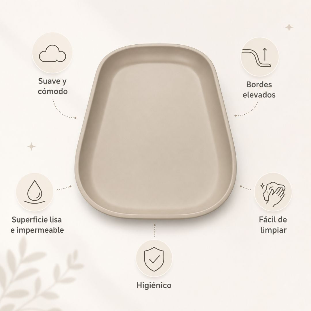Bathby Cambiador Bebé De Espuma Pu Suave Y Lavable, Cambiador Para Pañales Con Bordes Elevados_2