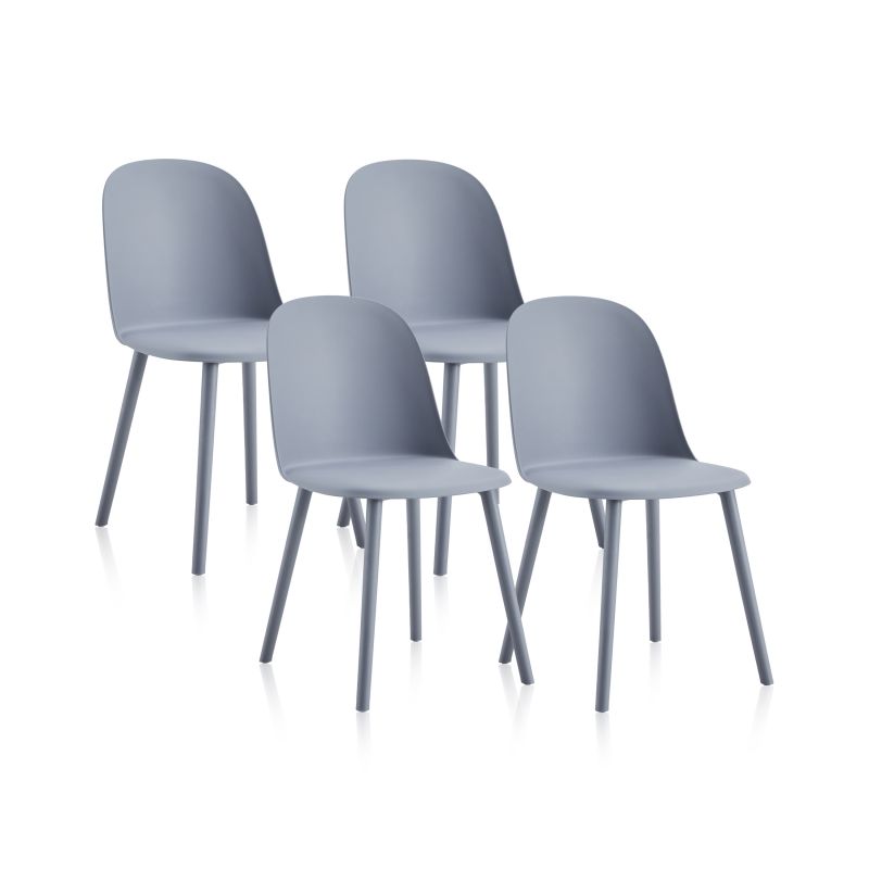 Pack 4 Sillas De Comedor Sabra Polipropileno, Gris, 48 X 80,5 X 45_1