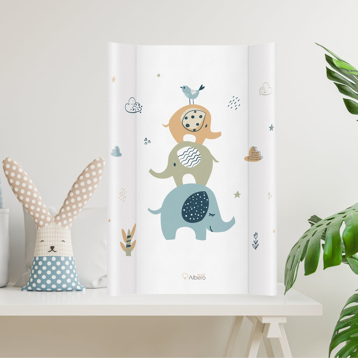 Cambiador Base Rígida Para Cuna 70x47 Elefantes_2