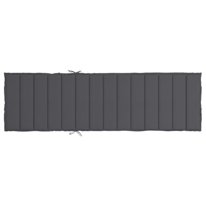 Vidaxl Cojín De Tumbona De Tela Oxford Gris Antracita 200x70x3 Cm_4