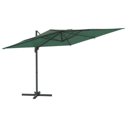 Vidaxl Sombrilla Jardín Voladiza Con Palo De Aluminio Verde 300x300 Cm_0