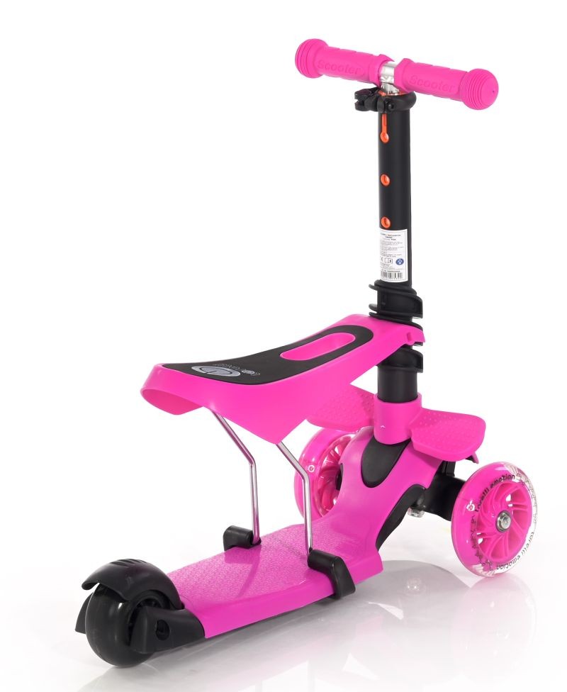 Patinete Infantil Con Asiento Smart Pink_1