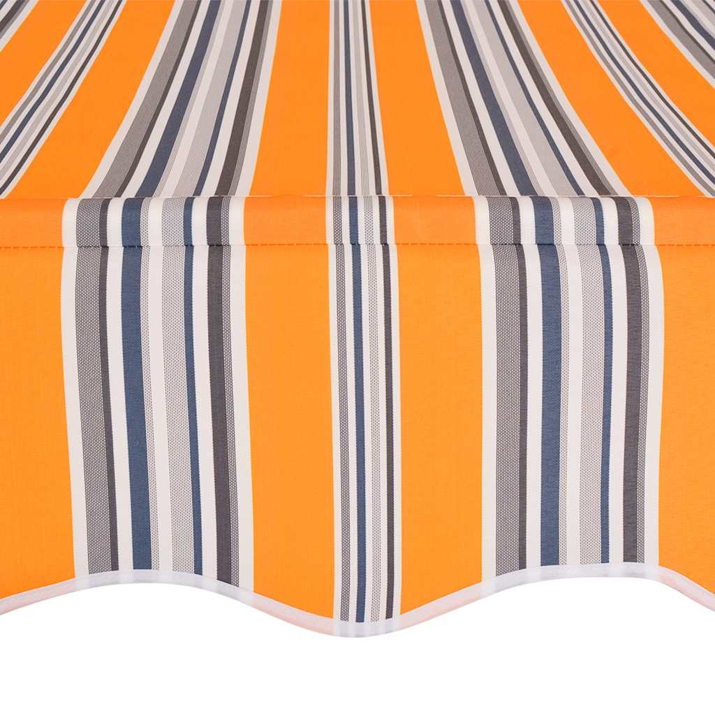 Toldo Manual Retráctil 400 Cm Amarillo Y Azul A Rayas_3