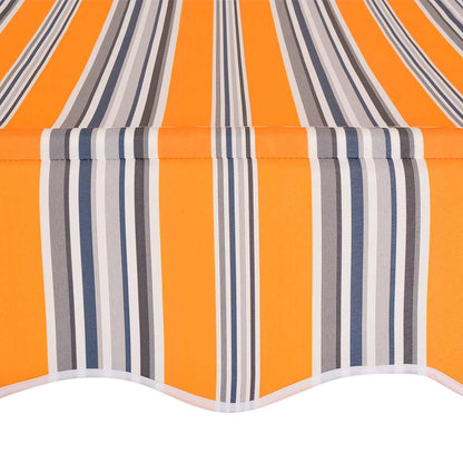 Toldo Manual Retráctil 400 Cm Amarillo Y Azul A Rayas_3