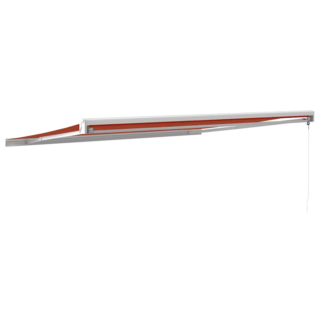 Toldo Retráctil Aluminio Y Tela Naranja Y Marrón 4x3 M_4