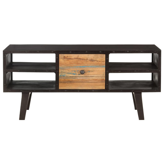 Mesa De Centro De Madera Maciza Reciclada 100x50x45 Cm_0