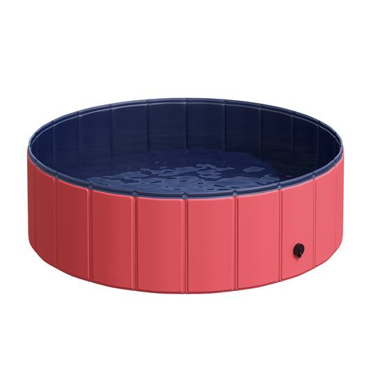 Pawhut Bañera Piscina Plegable De Mascota Baño Portátil Animal Perro Ø100cm_0