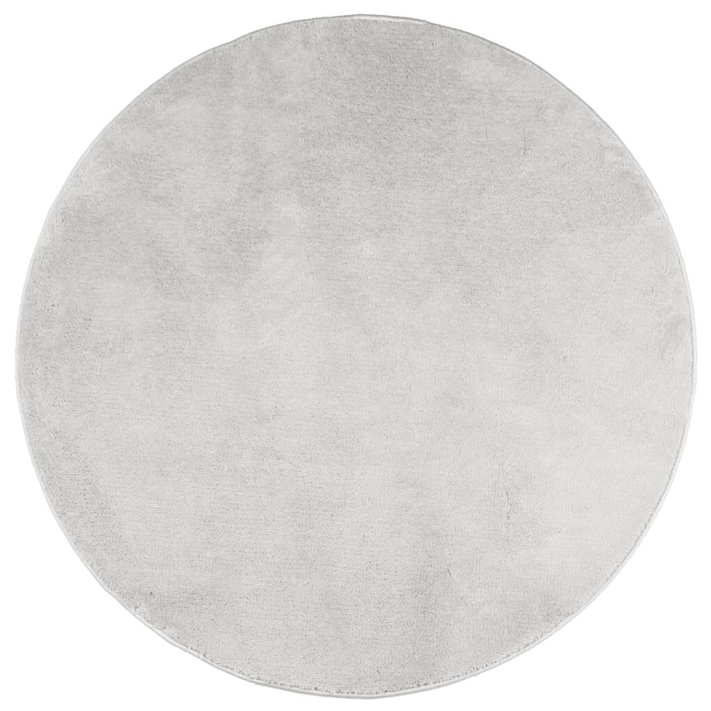 Vidaxl Alfombra De Pelo Corto Oviedo Gris Ø 80 Cm_0