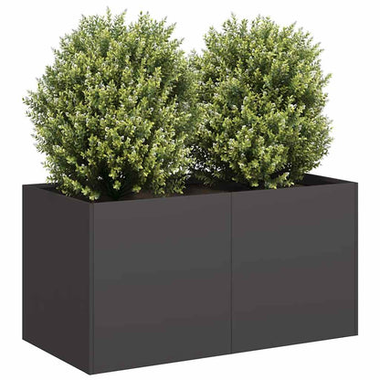 Jardinera De Acero Laminado En Frío Negro 80x40x40 Cm_1