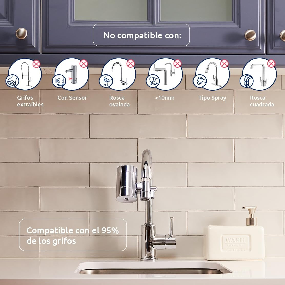 Filtro de grifo EcoPro Chrome SMR Tappwater