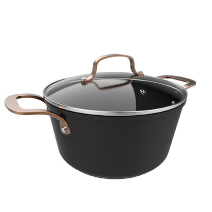 Olla Polka Fantasy 24 Pot Golden. Diámetro 24 Cm, Capacidad 4,5 L, Aluminio Forjado, Revestimiento Antiadherente Platinum Plus Teflon, Libre Pfoa, A_0