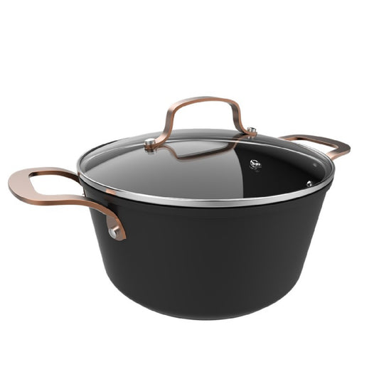 Olla Polka Fantasy 24 Pot Golden. Diámetro 24 Cm, Capacidad 4,5 L, Aluminio Forjado, Revestimiento Antiadherente Platinum Plus Teflon, Libre Pfoa, A_0
