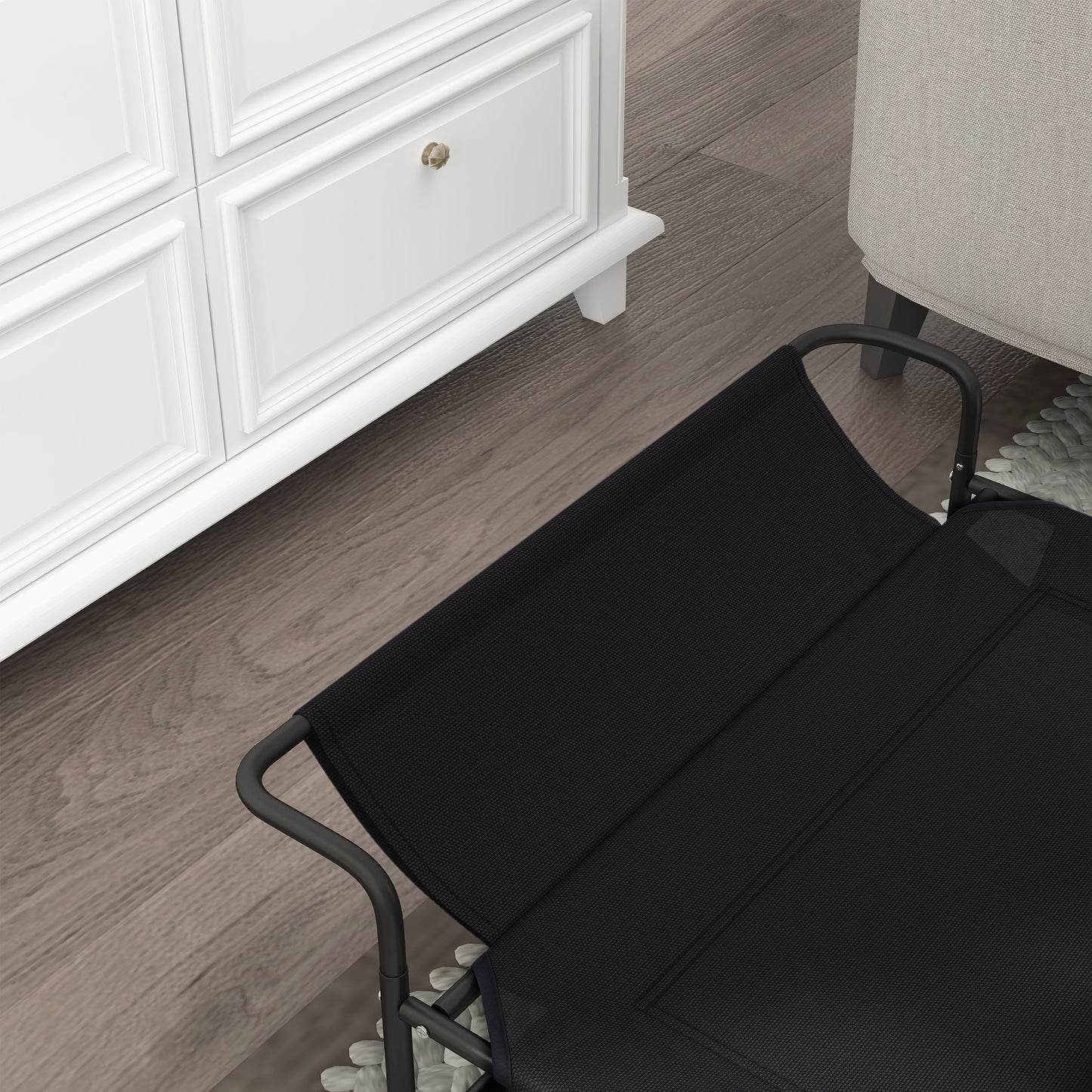 Pawhut Cama Elevada Para Perros Refrescante Y Transpirable 91x69x29 Cm Negro_4