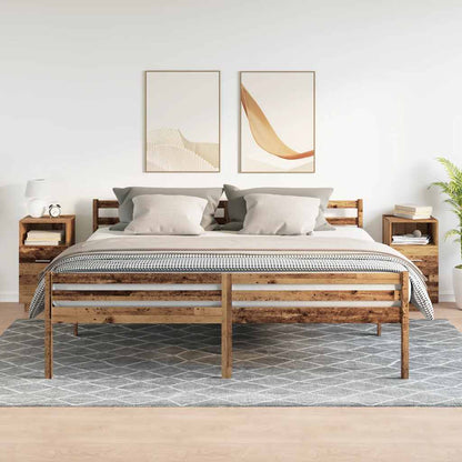 Mesillas De Noche 2 Uds Con 2 Cajones Madera Vieja 36x36x68 Cm_1