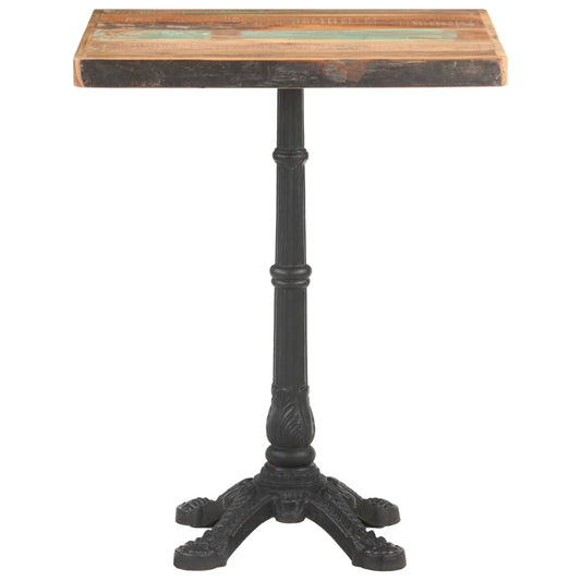Mesa De Bistró De Madera Maciza Reciclada 60x60x76 Cm_0