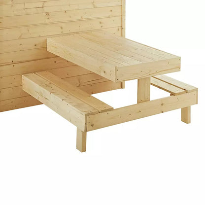 Casita infantil de madera con mesa y bancos Tiana Soulet