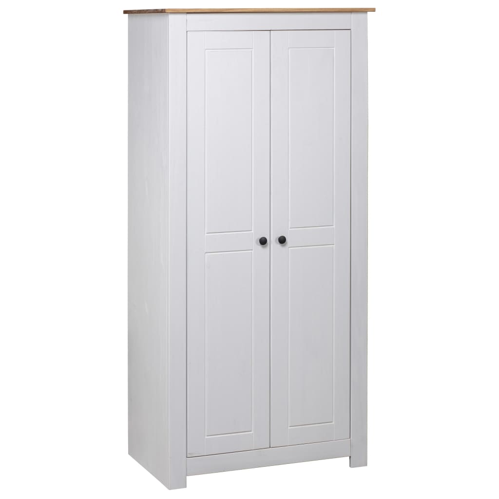 Armario Madera Maciza Pino Blanco Panamá Range 80x50x171,5 Cm_0