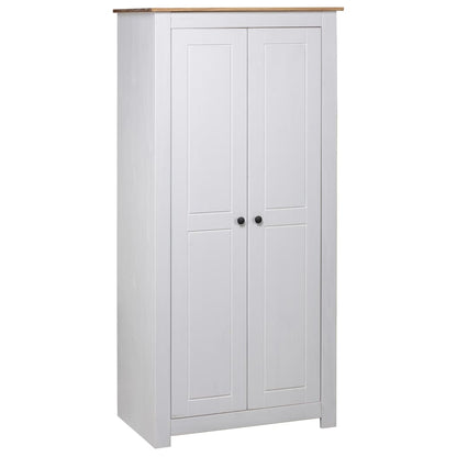 Armario Madera Maciza Pino Blanco Panamá Range 80x50x171,5 Cm_0