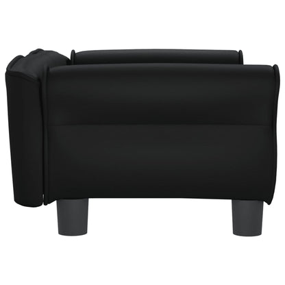 Cama Para Perros De Cuero Sintético Negra 70x45x30 Cm / Vetonek_0