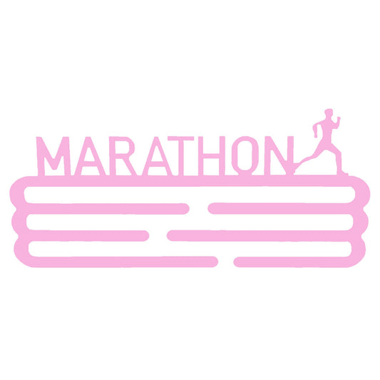 Medallero Maratón Rosa Palo Well Home Para 15 Medallas - Regalo Chic Para Runners