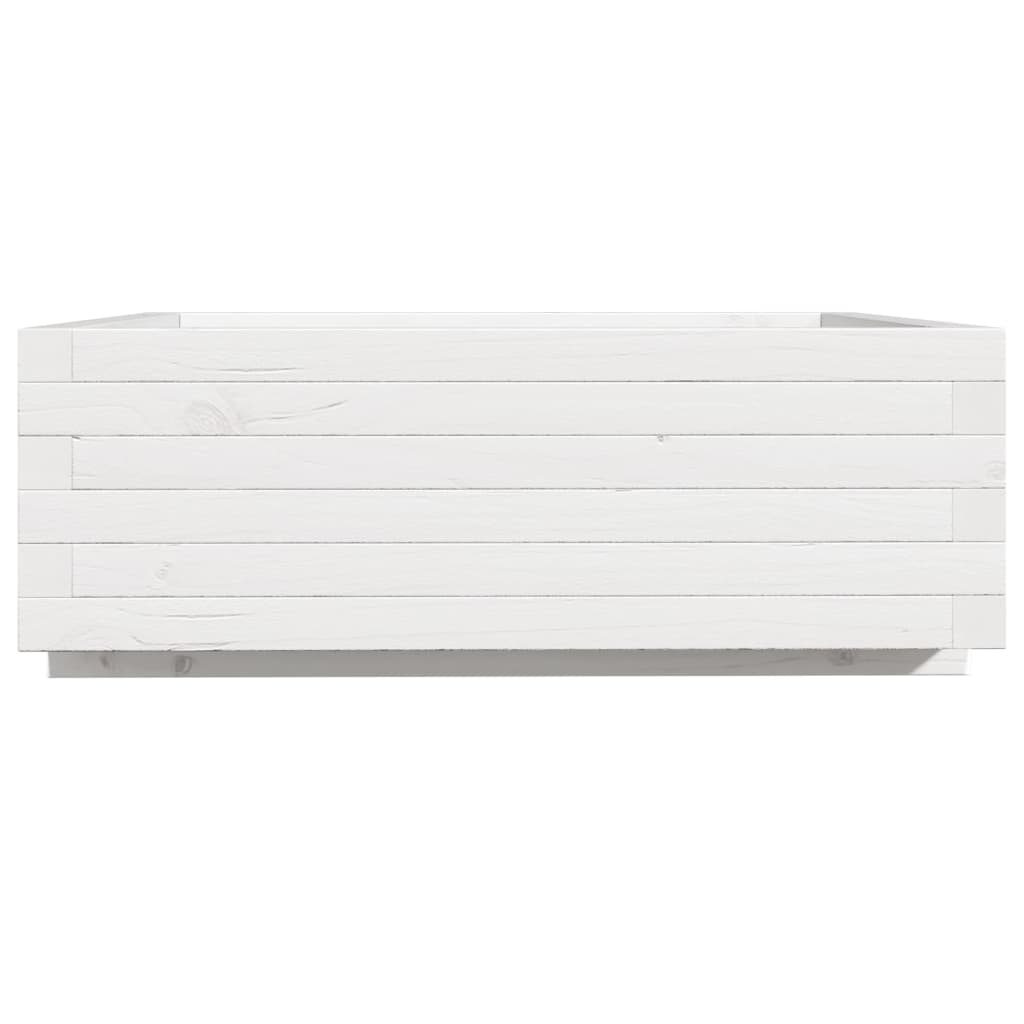 Jardinera De Madera Maciza De Pino Blanco 70x70x26,5 Cm_5