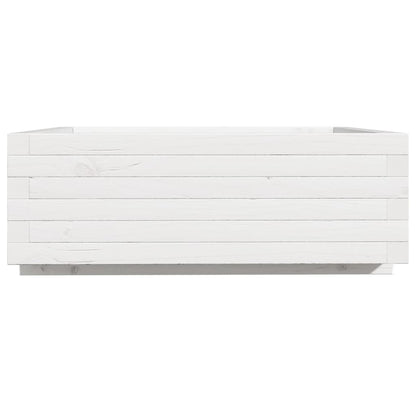Jardinera De Madera Maciza De Pino Blanco 70x70x26,5 Cm_5
