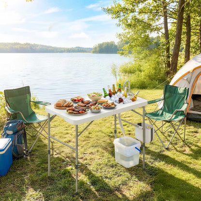 Outsunny Mesa Plegable Camping Con Fregadero Y Altura Regulable_1